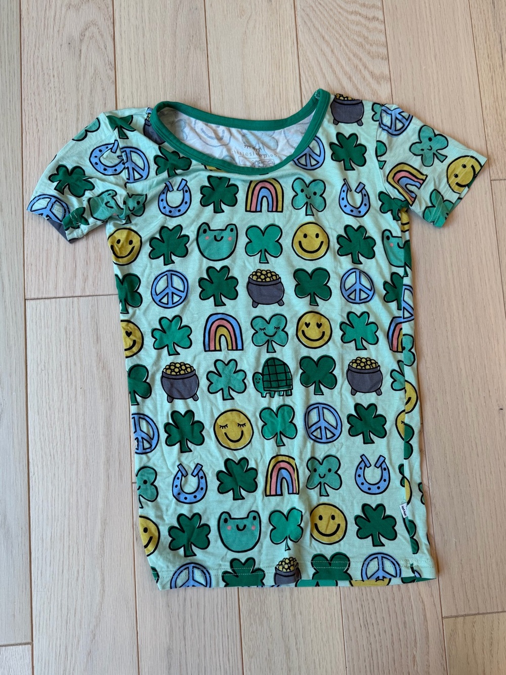 Little Sleepies Pajama Top Smiley Face Size 9/10